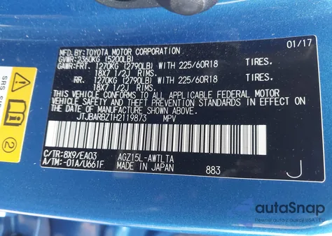 2017 Lexus Nx 200T from USA, damaged, VIN JTJBARBZ1H2119873